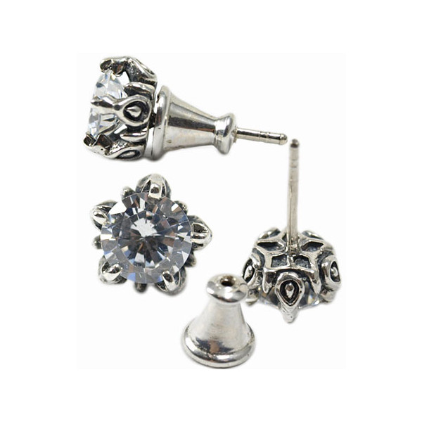 シルバー ピアスシルバー ピアス de12-clear