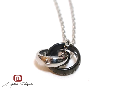 Stainless Necklace PD-62447 SVBK