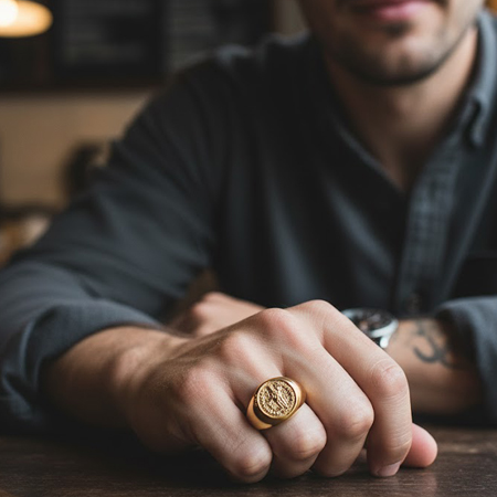 Stainless Ring PR-72407 GD