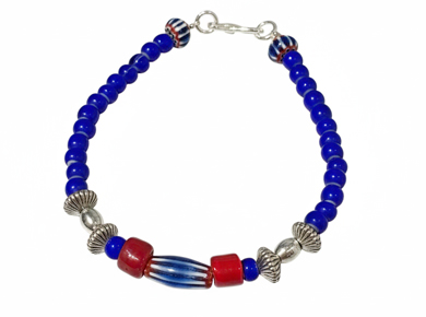 White Heart Beads SLB-74895 BL