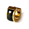 Black Dean Stainless Earring & Earcuf STE-65839 BK