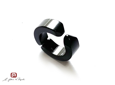 Stainless Earring & Earcuf STE-72126 BK