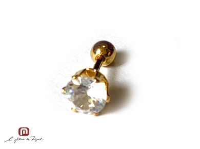 Stainless Earring & Earcuf STE-72134 GD