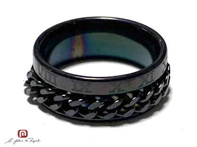 Stainless Ring STR-57103 BK