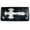 White Snake Cross Leather Wallet U[ z / E& Vo[ w / O WW-034
