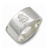 W Logo mark Plate Ring White Vo[@y_g WWR-2005 WH 17