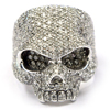 Diamond Skull Ring - White Gold Vo[ w /  Vo[ w / O WWR-20799 WG DIA