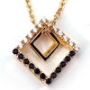 Doubled Square GD Lady Pendant PD-61905 GD