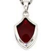 Red Glass Shield Pendant Vo[@y_g Vo[@oO WWP-25232