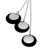 Three Circlet Charm Necklace ネックレス ガウディレザー 920513-NAW-BLACK