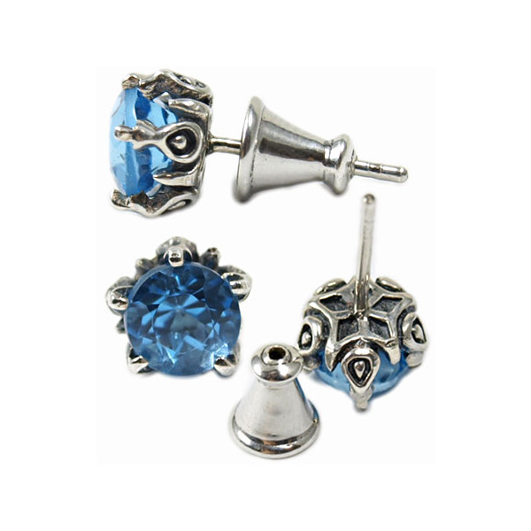 シルバー ピアスシルバー ピアス de12-bluetopaz