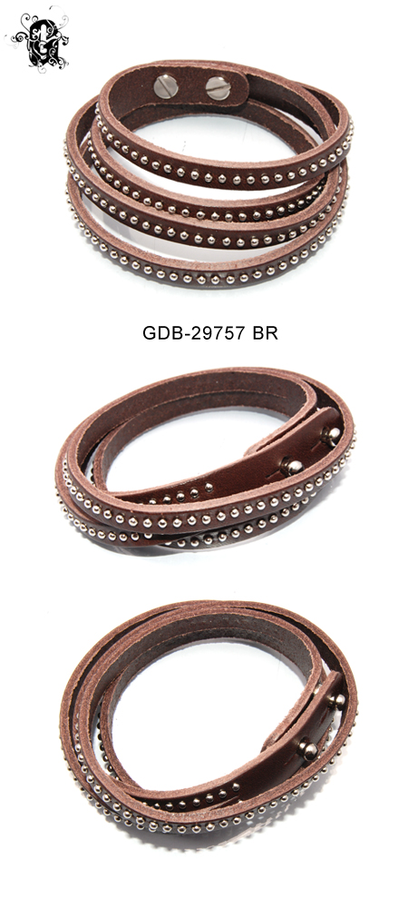 レザーブレスレットレザーブレスレット GDB-29757 BR