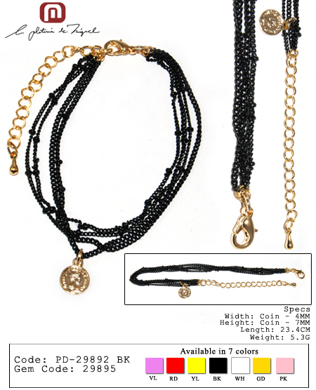 シルバー ブレスレットシルバー ブレスレット PD-29892 BK