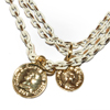 Flora Plain with Coins Necklace lbNX `F[ Vo[@y_g PD-29899 WH
