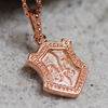 Fluir De Liz Shield Necklace Pink Lady Pendant WWP-25181 PI