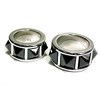 Black Spikes Punk Ring yAEACe Vo[@y_g BFR-10003-BK Pair