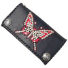 Butterfly Magic Wallet U[ z / EHbg Leather Cardcase WW-2329 BK RED