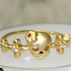Fancy Skull Ring fB[ w / O Lady Pendant WWR-25163-GP