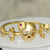 Fancy Skull Ring fB[ w / O Tahiti Pearl WWR-25163-GP