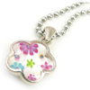 Floral Resin Pendant Vo[@y_g Leather Cardcase PD-9634