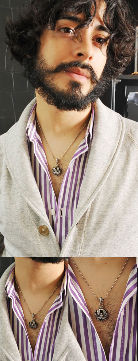 シルバー ペンダントシルバー ペンダント WWP-10068-CLEA-MENS