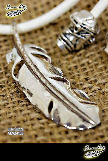 ペンダント・シルバー・silver・ネックレス・セブンライフ・ペンダントトップ・アクセサリー・sevenlife・フェザーシルバー ペンダント SLN-002 M PLAIN