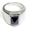 Single Spike Punk Ring fB[ w / O EHbg p[c BFR-9986-BK LADYS