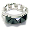 Three-Spike Chain Ring Vo[ w / O Vo[@uXbg BFR-10046-BK MENS