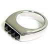 Top Square Punk Ring fB[ w / O gDAO BFR-10015-BK LADYS