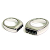 Top Square Punk Ring yAEACe fB[ w / O BFR-10015-BK Pair