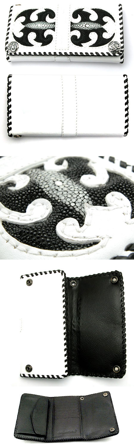 レザー 財布 / ウォレット WW-040 WH-BK