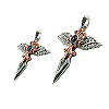 Winged Cross Pendant yAEACe ̑  Vo[ANZ PD-11804 Pair