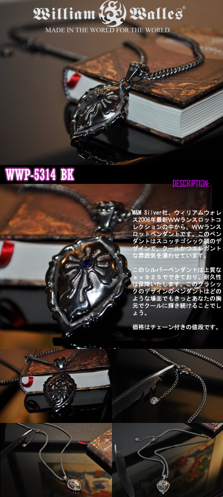 シルバー ペンダントシルバー ペンダント WWP-5314 BK